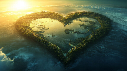 Fototapeta premium Loving the earth means protecting its precious resources.