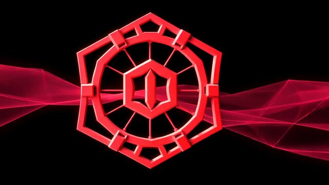 abstract fractal background with red stars