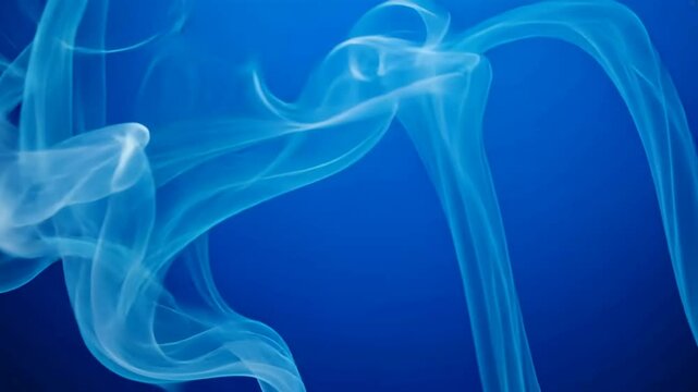 blue smoke on white background