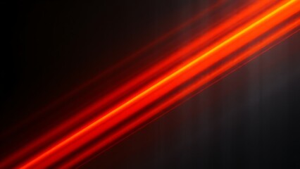 Fototapeta premium Abstract industrial design featuring glowing orange streaks on a sleek dark metal surface.