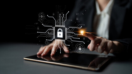 Cyber security system protecting digital infrastructure. Cyber security ensures data safety,...