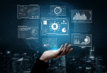 Big data visualization dashboard showing analytics, insights, and performance. Data supports decisions, data reveals trends, data powers analytics, and transforms strategy. Vouch