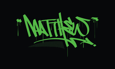 MATTHEW graffiti tag style design
