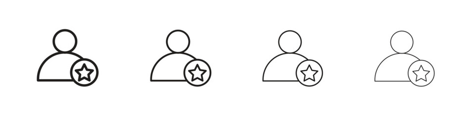 Good human icons in minimalistic thin line strokes designs