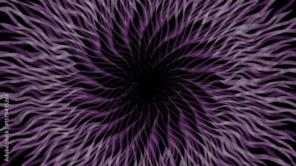 Poster hypnotic purple lines: abstract motion background with dynamic wave patterns