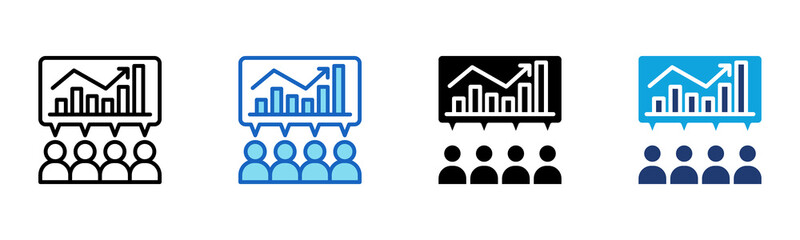 Market Demand icon Multi Style Vector Illustration