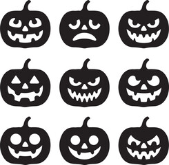 Spooky Halloween Elements Silhouette Vector Set

Witch Flying on Broom with Bats Halloween Clipart

Haunted House with Pumpkin and Bats Silhouette Design

Creepy Halloween Scene with Ghosts and Full M