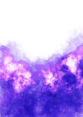 Abstract Purple and White Watercolor Wash Background