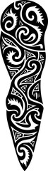 Fototapeta premium Polynesian Tribal Arm Tattoo – Maori Style Sleeve Design