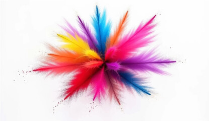 colorful rainbow holi paint color powder explosion isolated white wide panorama background By stockphoto-graf
