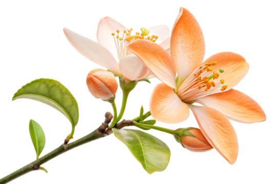 High-resolution vibrant orange blossom isolated on AI generated by PNG