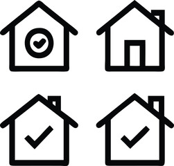 Clean and modern house icons. Great for real estate websites, home apps, and property infographics.
