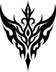 Naklejka premium Tribal Tattoo Set – Mythical Beast & Abstract Ink Art