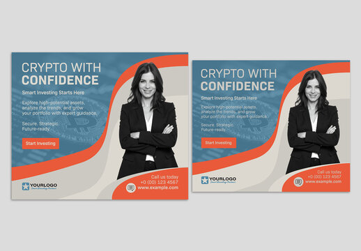 Modern Finance Web Ad Layout