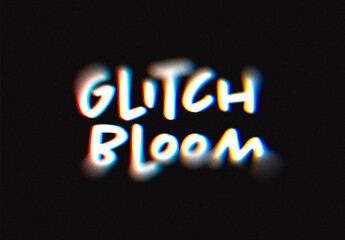 Glitch Bloom Text Effect