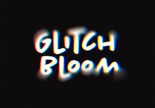 Glitch Bloom Text Effect