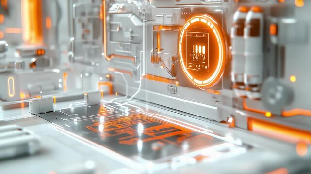 Future Technology Equipment Running Data Analysis