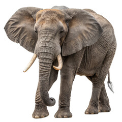 Isolated African Elephant PNG with Transparent Background