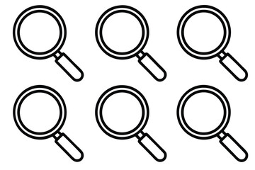 Repeating Pattern of Simple Magnifying Glass Icons