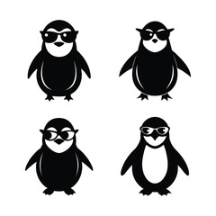 penguin cartoon silhouette