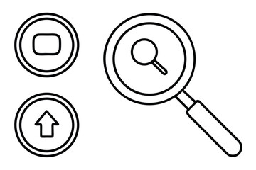 Collection of Simple Line Icons for Web Design