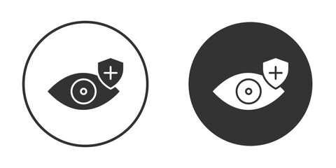 Vision insurance icon design flat silhouette style