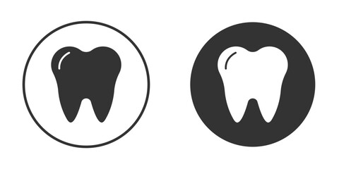 Tooth icon design flat silhouette style