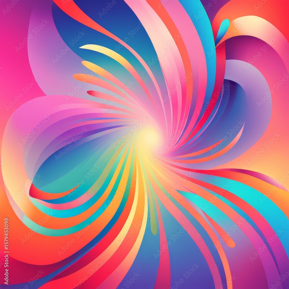 Poster abstract background with a colorful swirl