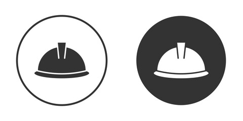 Safety helmet icon design flat silhouette style