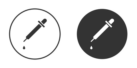 Pipette icon design flat silhouette style