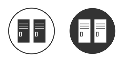 Locker icon design flat silhouette style
