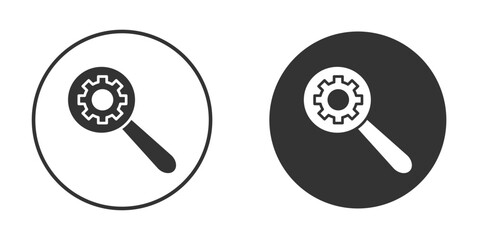 Investigate icon design flat silhouette style