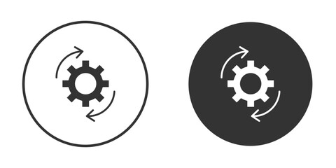 Implementation icon design flat silhouette style