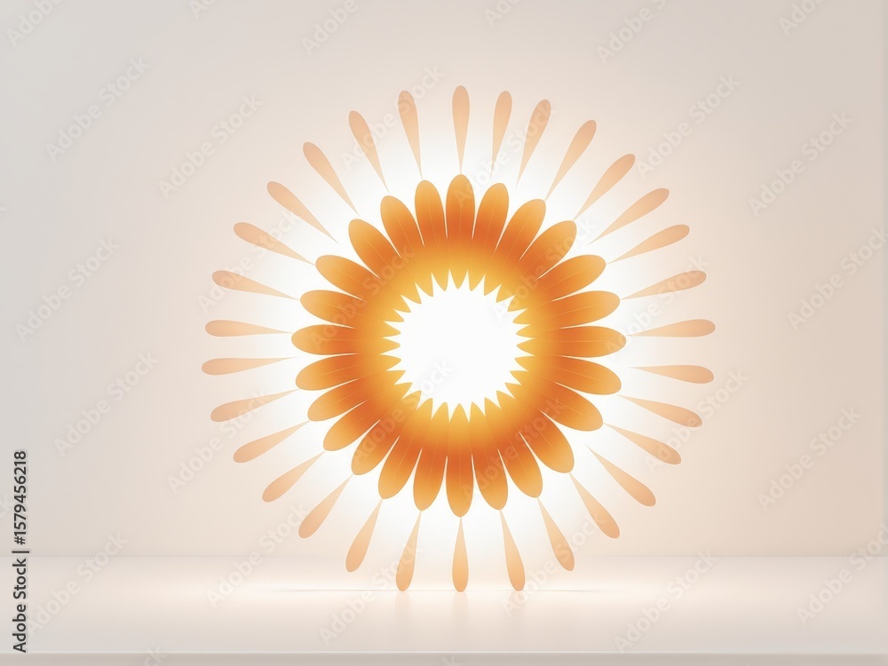 Poster light bulb in the shape of a circle. 3d image illustration.