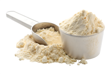 Scoop of protein powder whey protein isolate supplement nutrition fitness bodybuilding diet food health on AI Generated by PNG