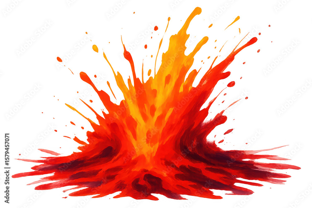 Aufkleber colorful paint splashing across transparent surface, generating vivid artistic explosion with dynami