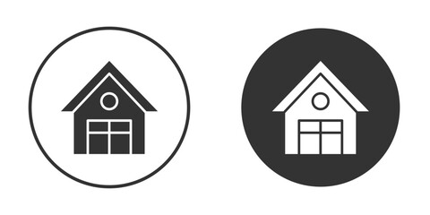 Chalet icon design flat silhouette style