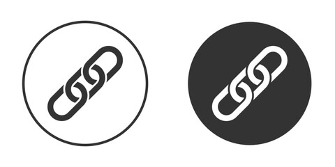 Chain icon design flat silhouette style