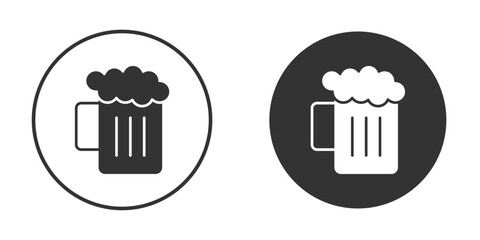 Beer icon design flat silhouette style