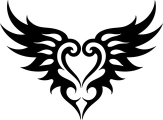 Obraz premium Dragon Tribal Tattoo Set – Mythical Beast & Abstract Ink Art