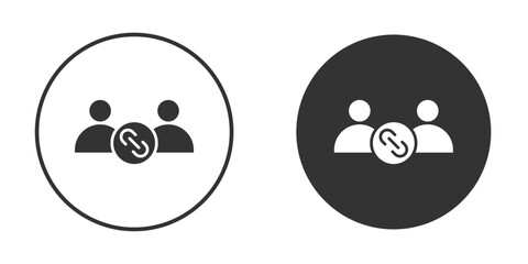 Affiliate link icon design flat silhouette style