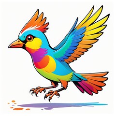 Obraz premium colorful parrot vector illustration. isolated.