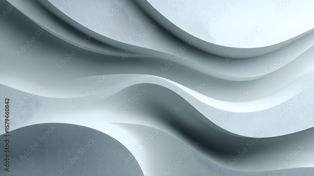 Poster stylish and modern minimalist seamless white wave texture pattern background with monochromatic colo