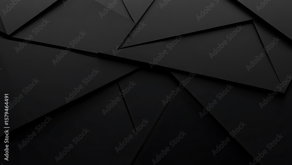 Aufkleber monochromatic abstract polygon background, minimalist dark triangular pattern