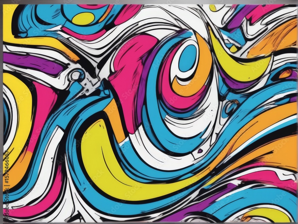 Poster abstract background with colorful pattern