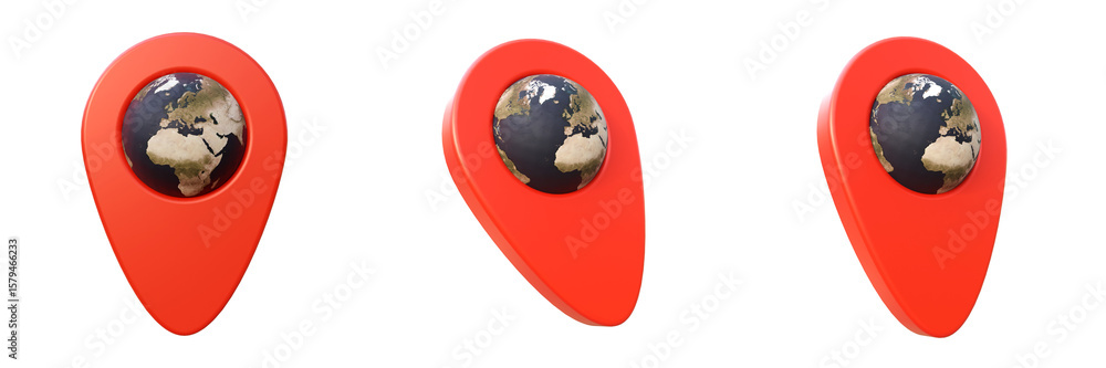 Poster set of planet earth location map pointer isolated. set of gps symbol on a isolated background. world