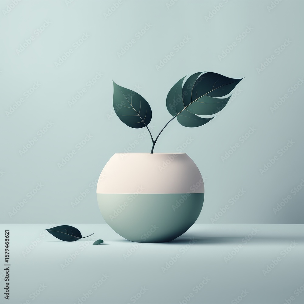 Poster abstract background with 3d image, image