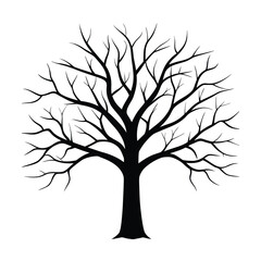 tree without leaves vector illustration