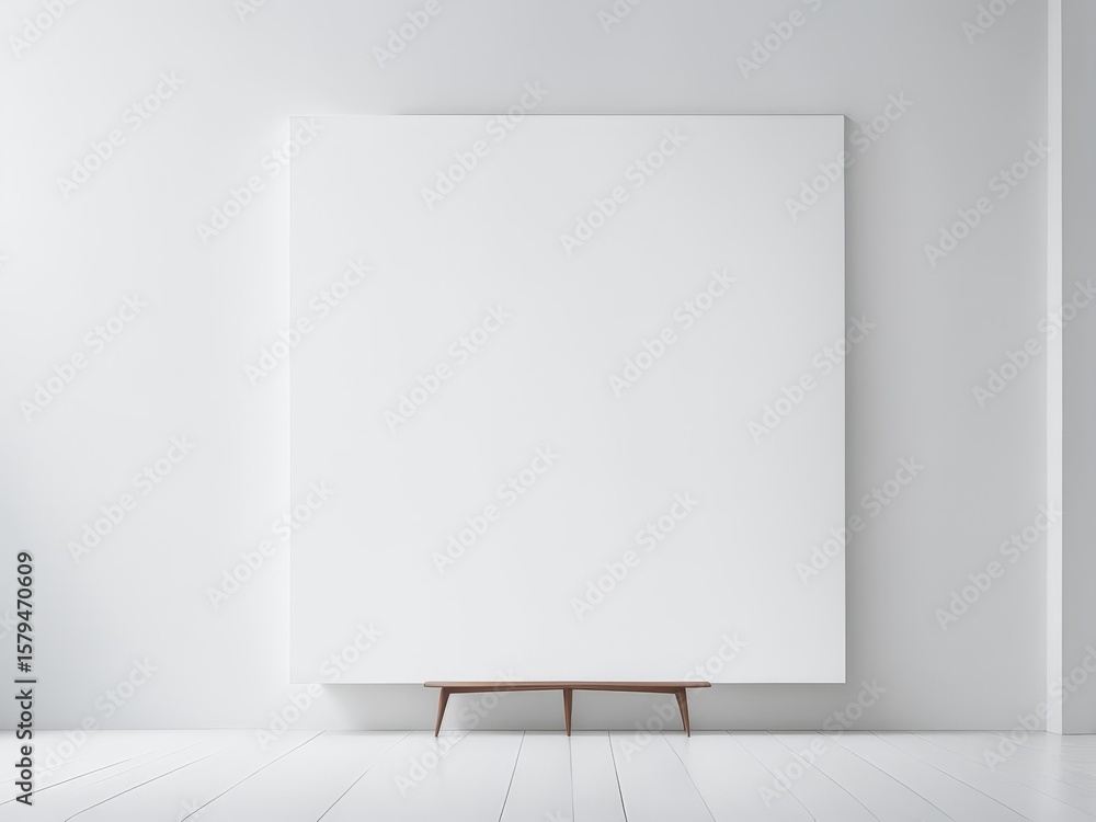 Poster blank poster with empty canvas. mock up, 3d image
