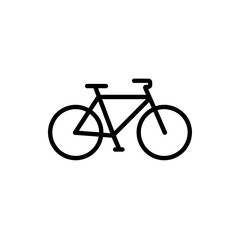 Obraz premium Simple Bicycle Icon Line Art for Transportation and Recreation Minimalist Design in Black and White